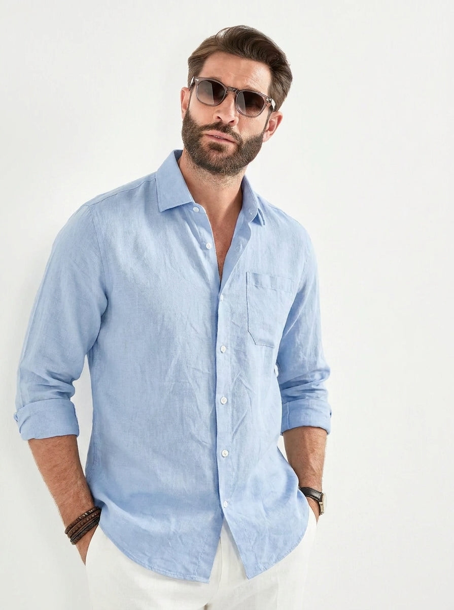 Compra 1, llévate 1 gratis — Camisa Antony de lino premium de manga larga