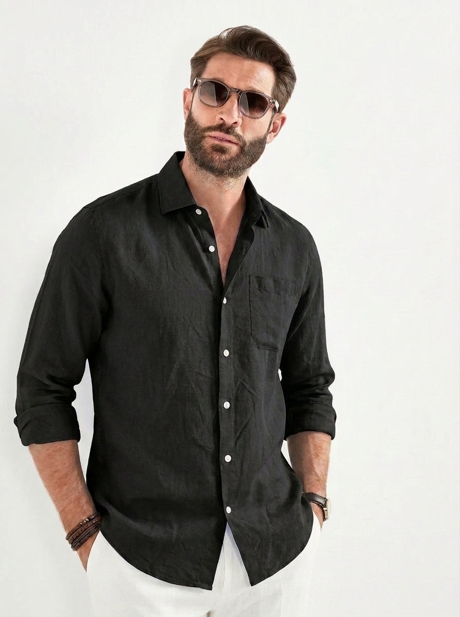 Compra 1, llévate 1 gratis — Camisa Antony de lino premium de manga larga